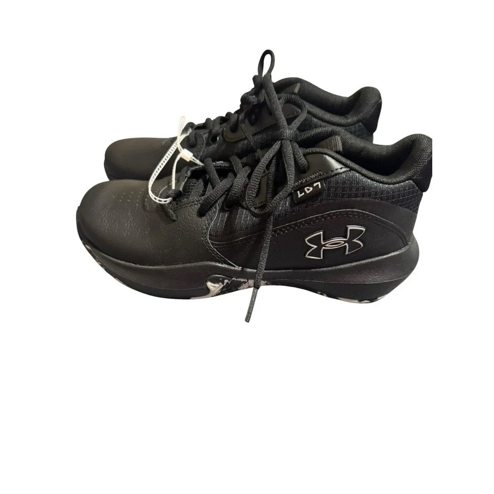 Under Armour UA GS Lockdown 7 Black/Black Kids 4Y New